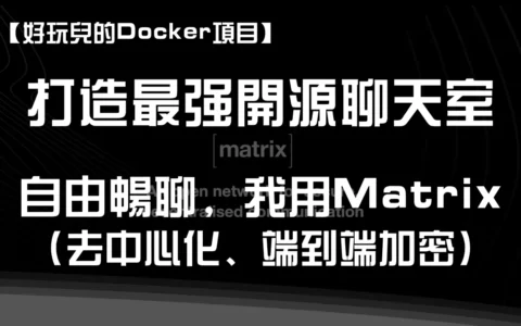 【好玩儿的Docker项目】利用Matrix+Element打造自己的专属开源聊天室